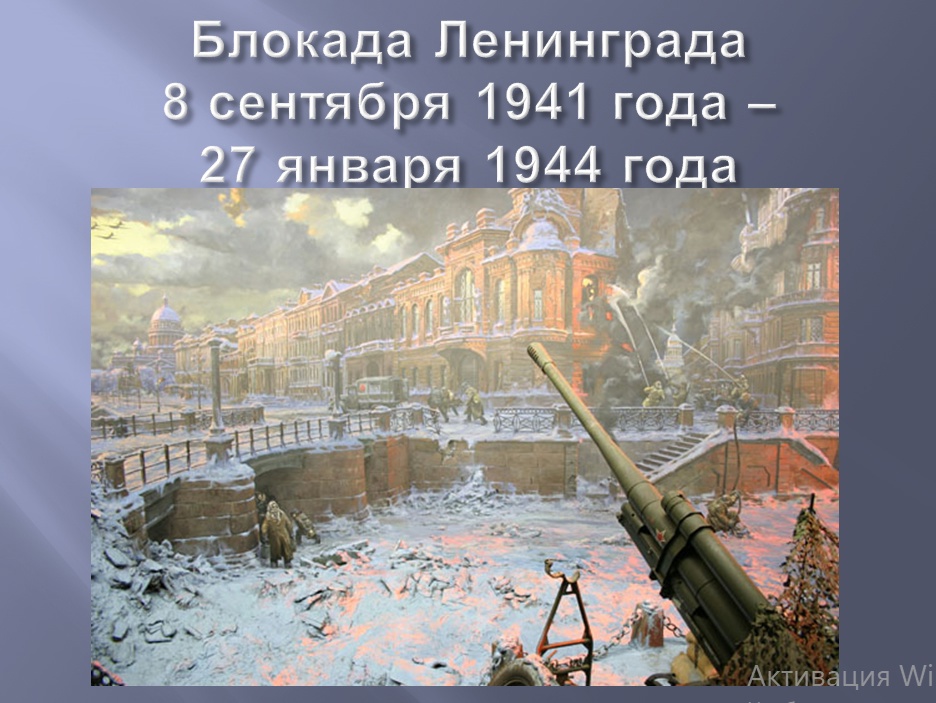 Классный час &amp;quot;По страницам блокадного Ленинграда&amp;quot;.